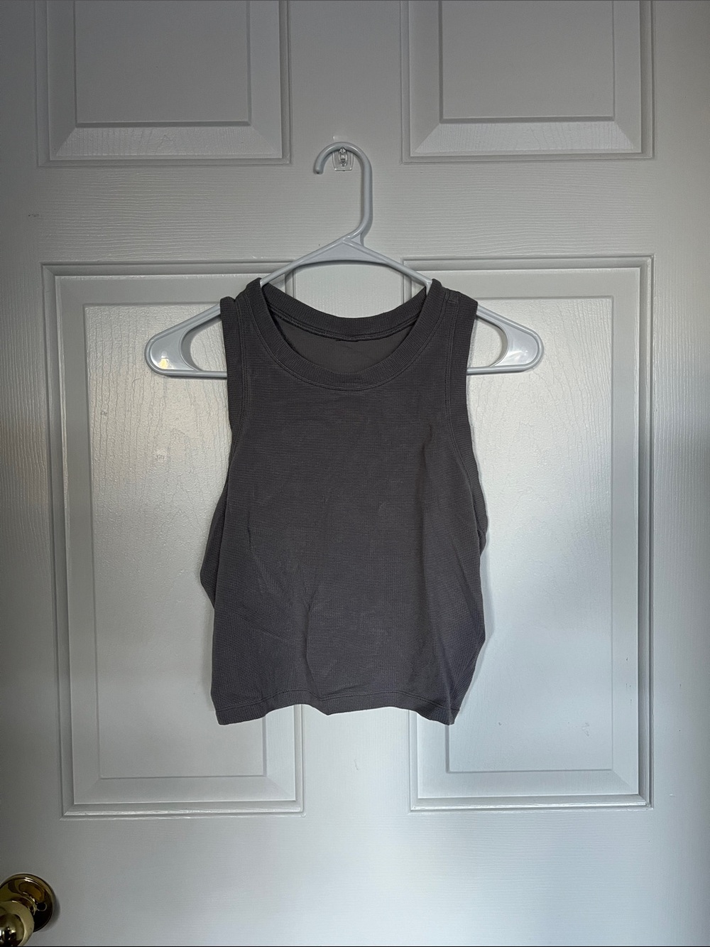 Grey Cropped Tank Top